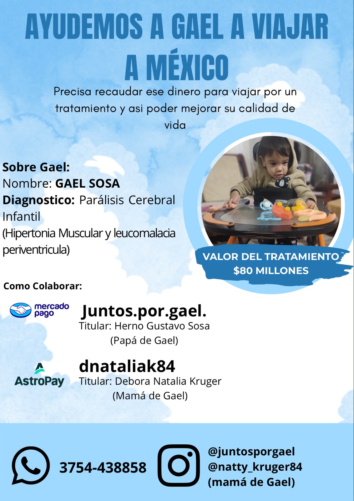Piden colaboración para Gael, un niño misionero que necesita viajar a México a realizar un tratamiento 2